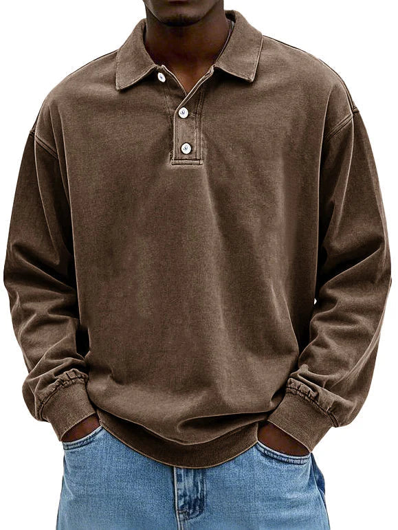 Simon | Poloshirt met Lange Mouw (Nu 1+1 Gratis!)