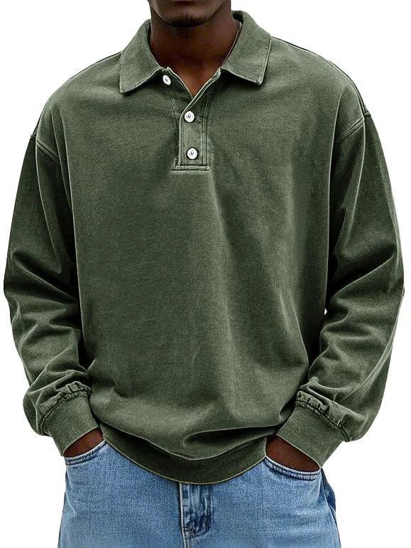 Simon | Poloshirt met Lange Mouw (Nu 1+1 Gratis!)