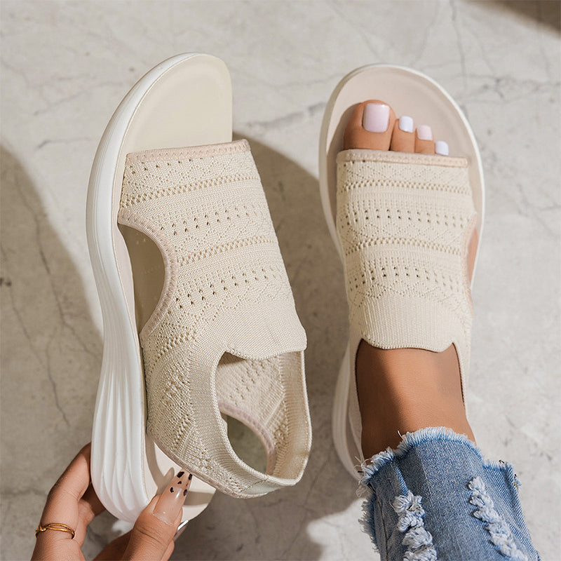 Sanne™ | Sandalen met platform, van ademend materiaal voor dames