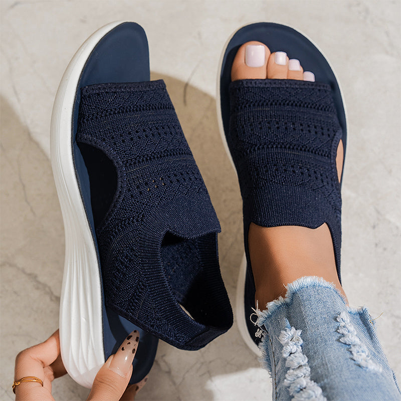Sanne™ | Sandalen met platform, van ademend materiaal voor dames