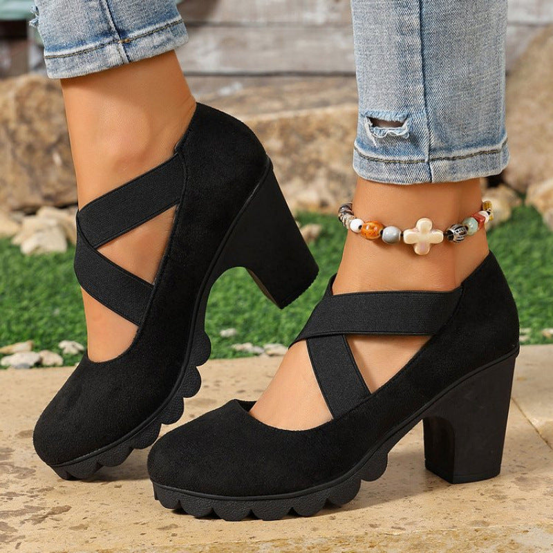 Annie | Schoen met Blokhak en Bandjes